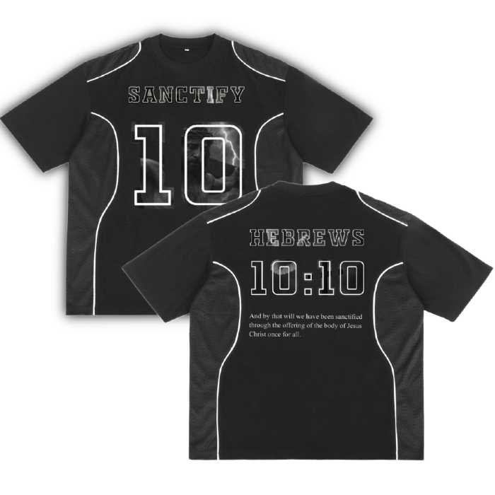 Hebrews 10:10 Abstract Athletic T-shirt