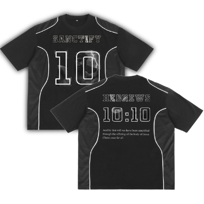 Hebrews 10:10 Abstract Athletic T-shirt